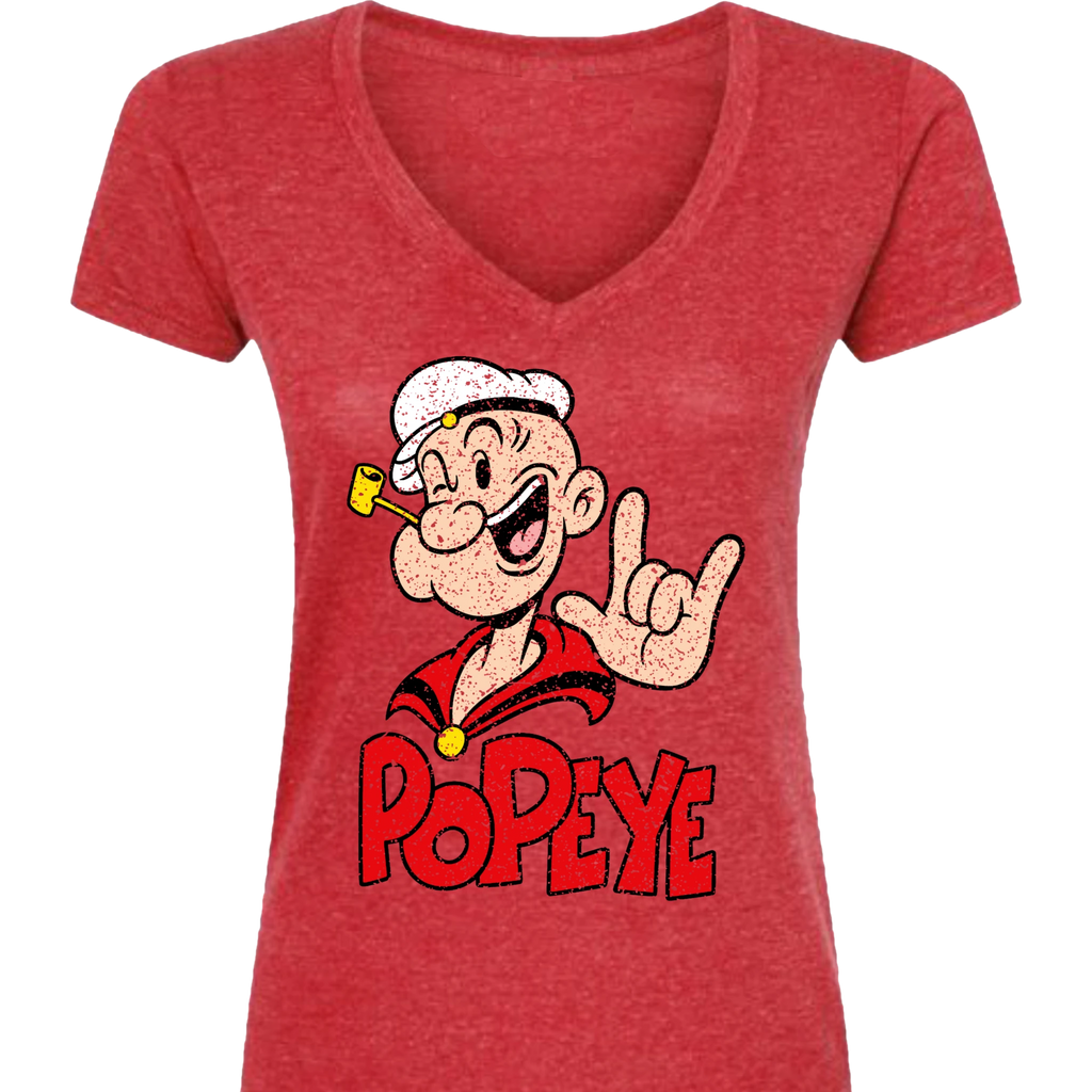 Popeye ASL 08 V-Neck T-Shirt (WOMEN)