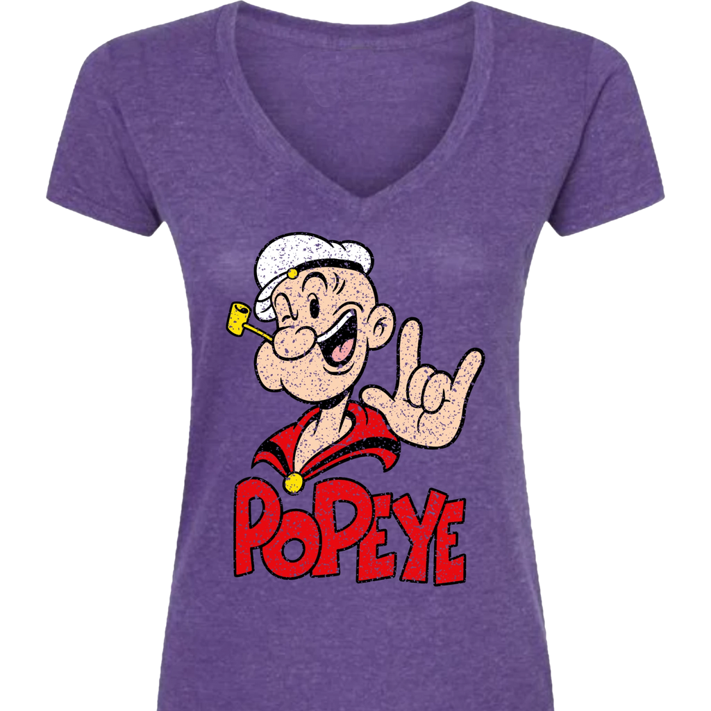 Popeye ASL 08 V-Neck T-Shirt (WOMEN)