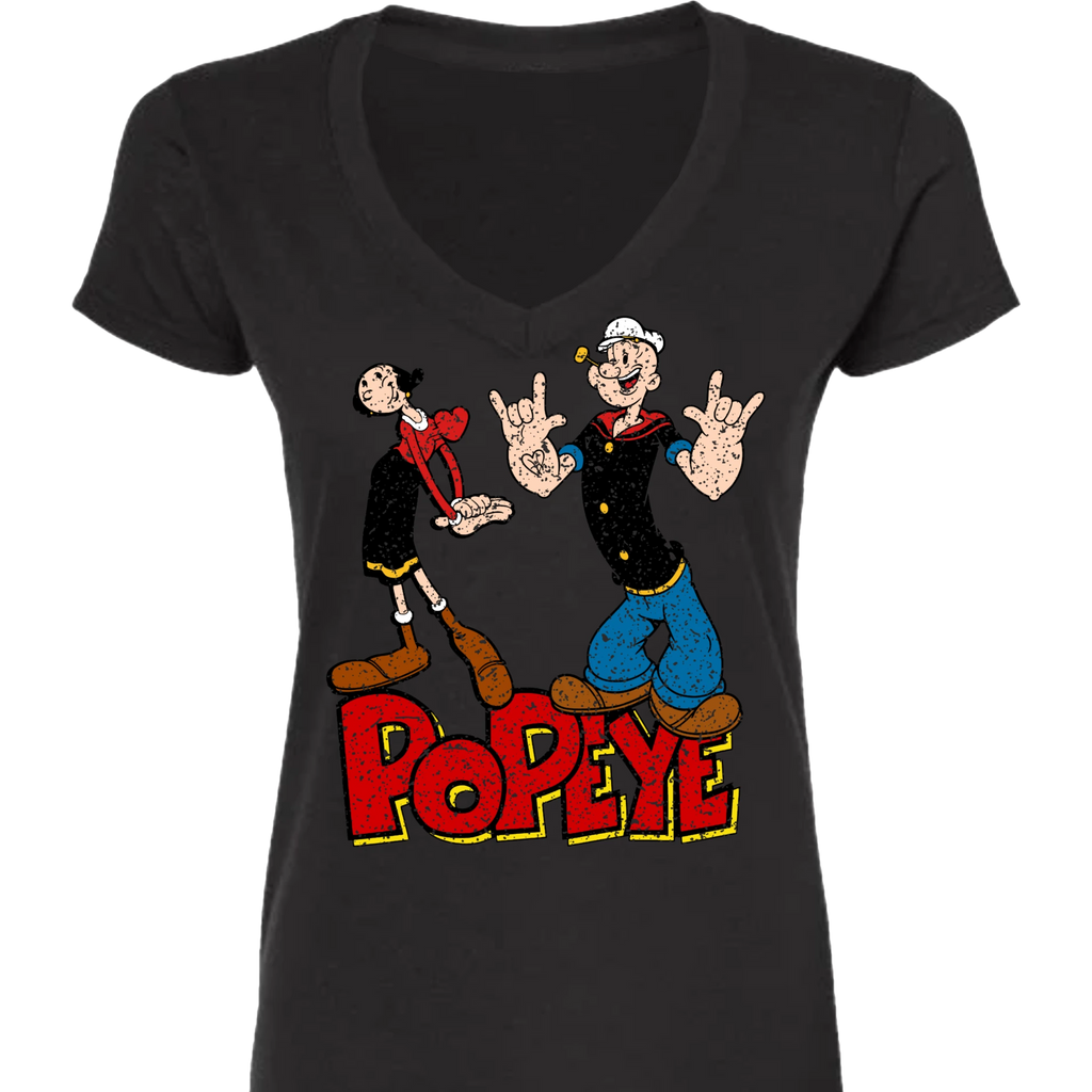 Popeye ASL 10 V-Neck T-Shirt (WOMEN)