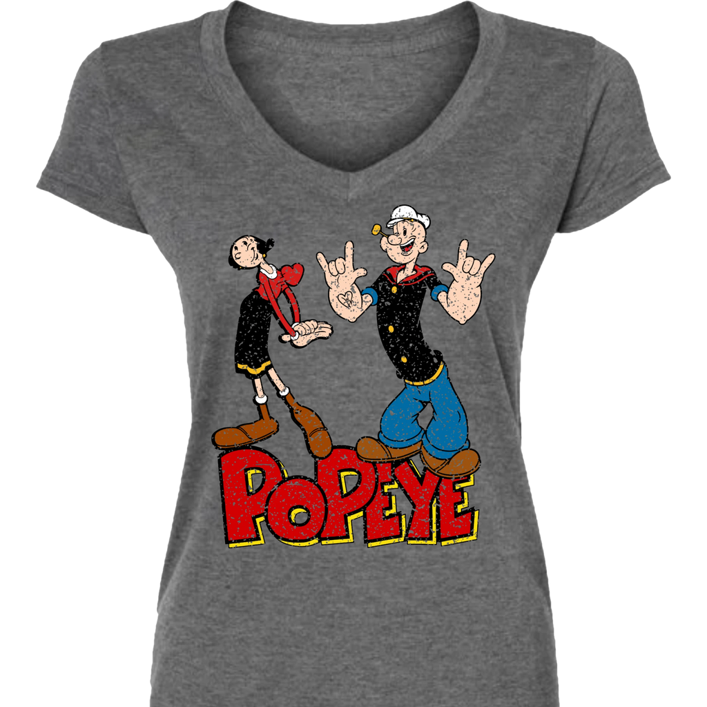 Popeye ASL 10 V-Neck T-Shirt (WOMEN)