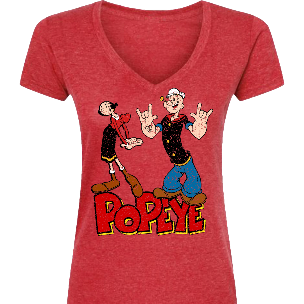 Popeye ASL 10 V-Neck T-Shirt (WOMEN)