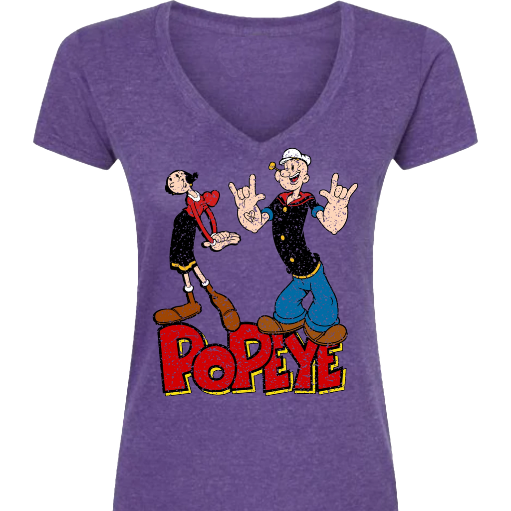 Popeye ASL 10 V-Neck T-Shirt (WOMEN)
