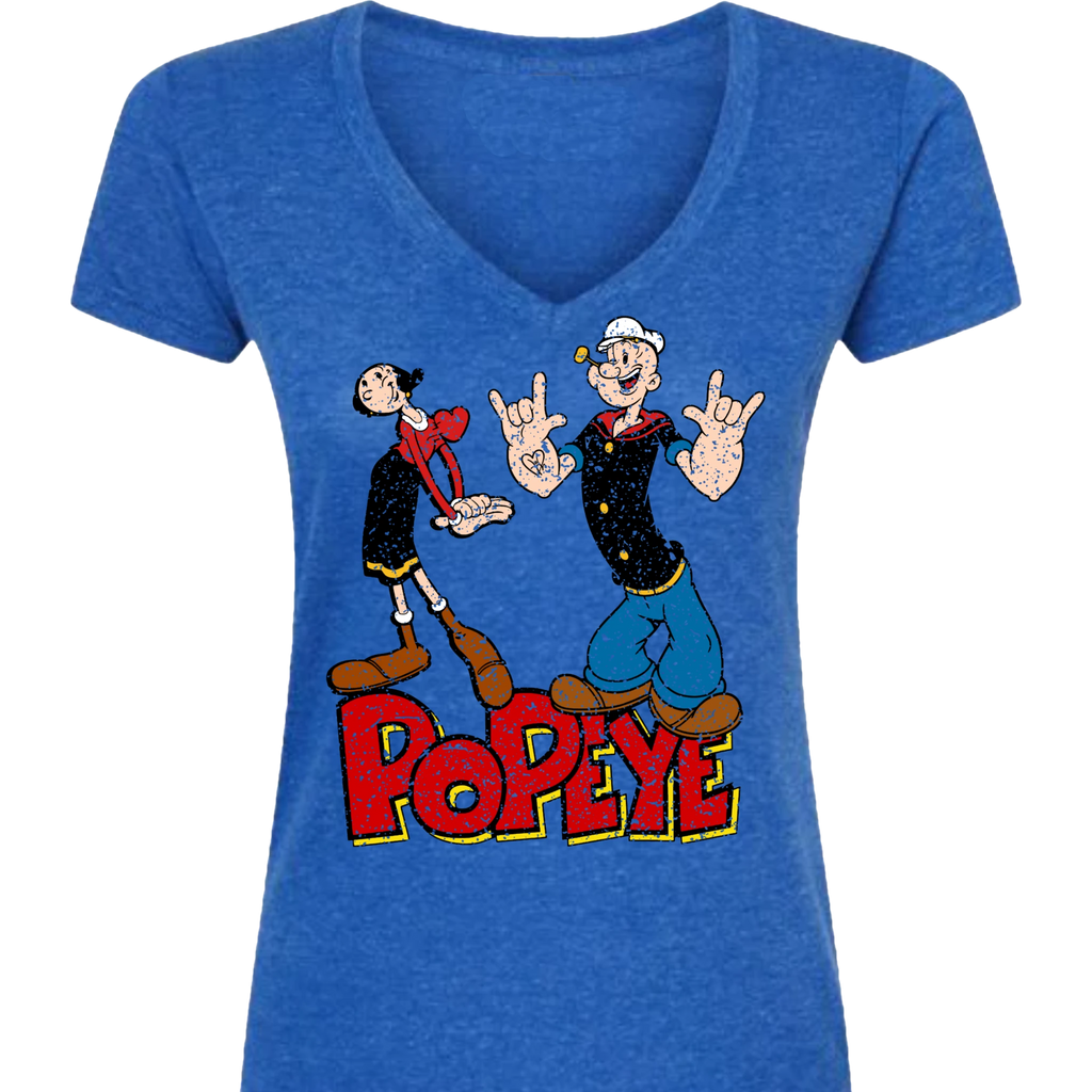 Popeye ASL 10 V-Neck T-Shirt (WOMEN)