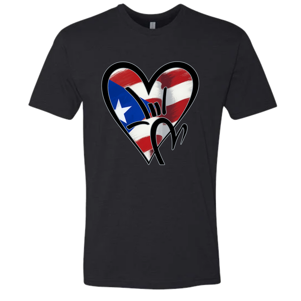 Puerto Rico Flag ILY HEART T-Shirt