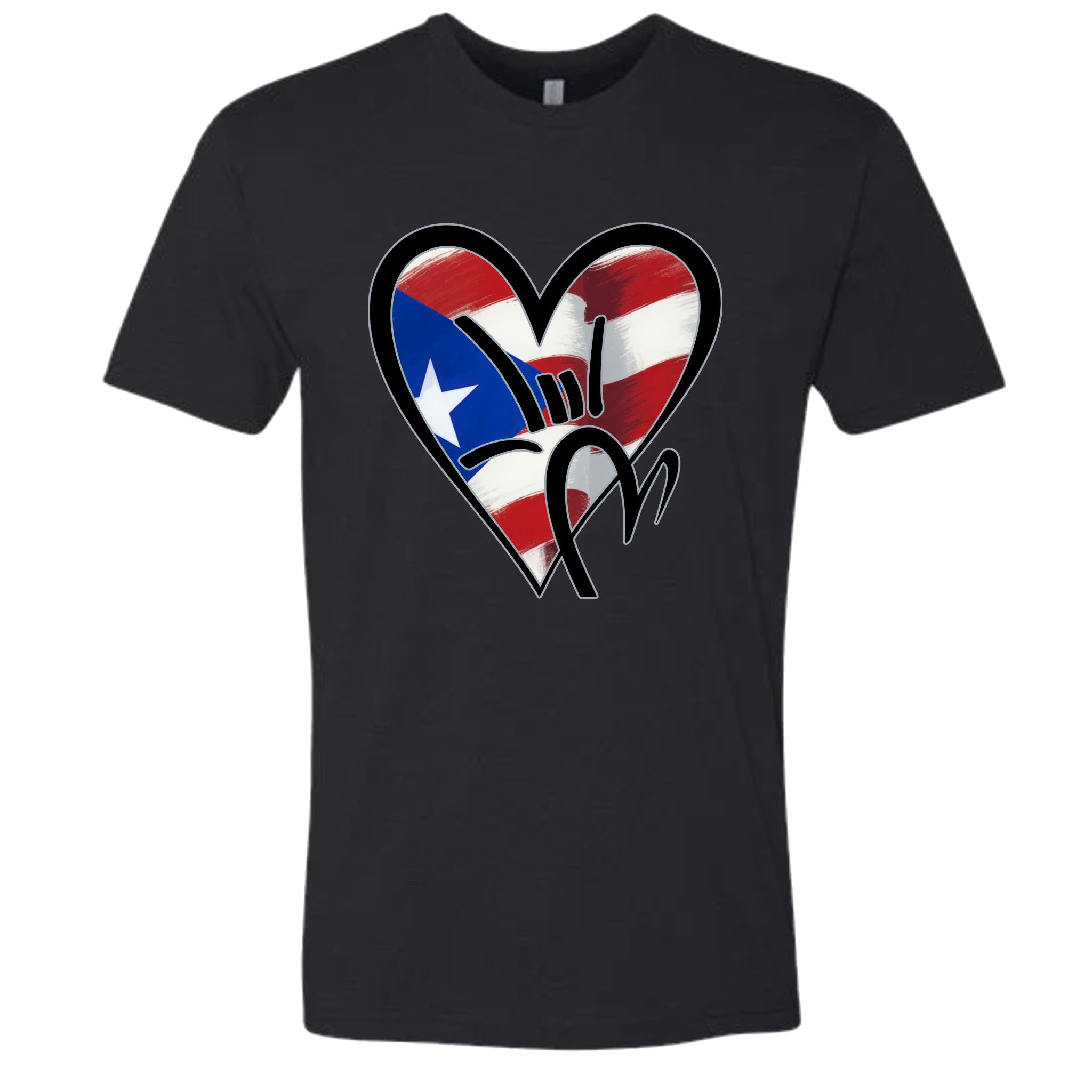 Puerto Rico Flag ILY HEART T-Shirt