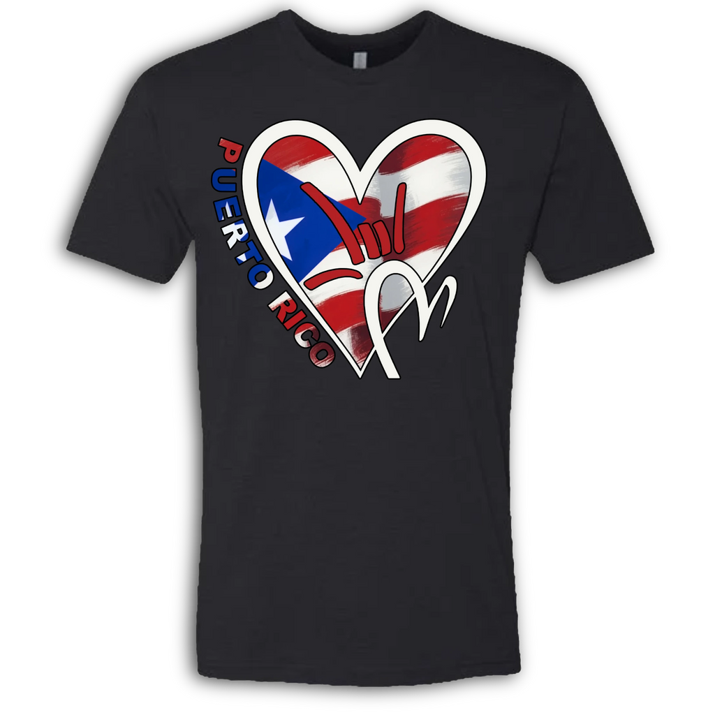 Puerto Rico Flag ILY HEART T-Shirt
