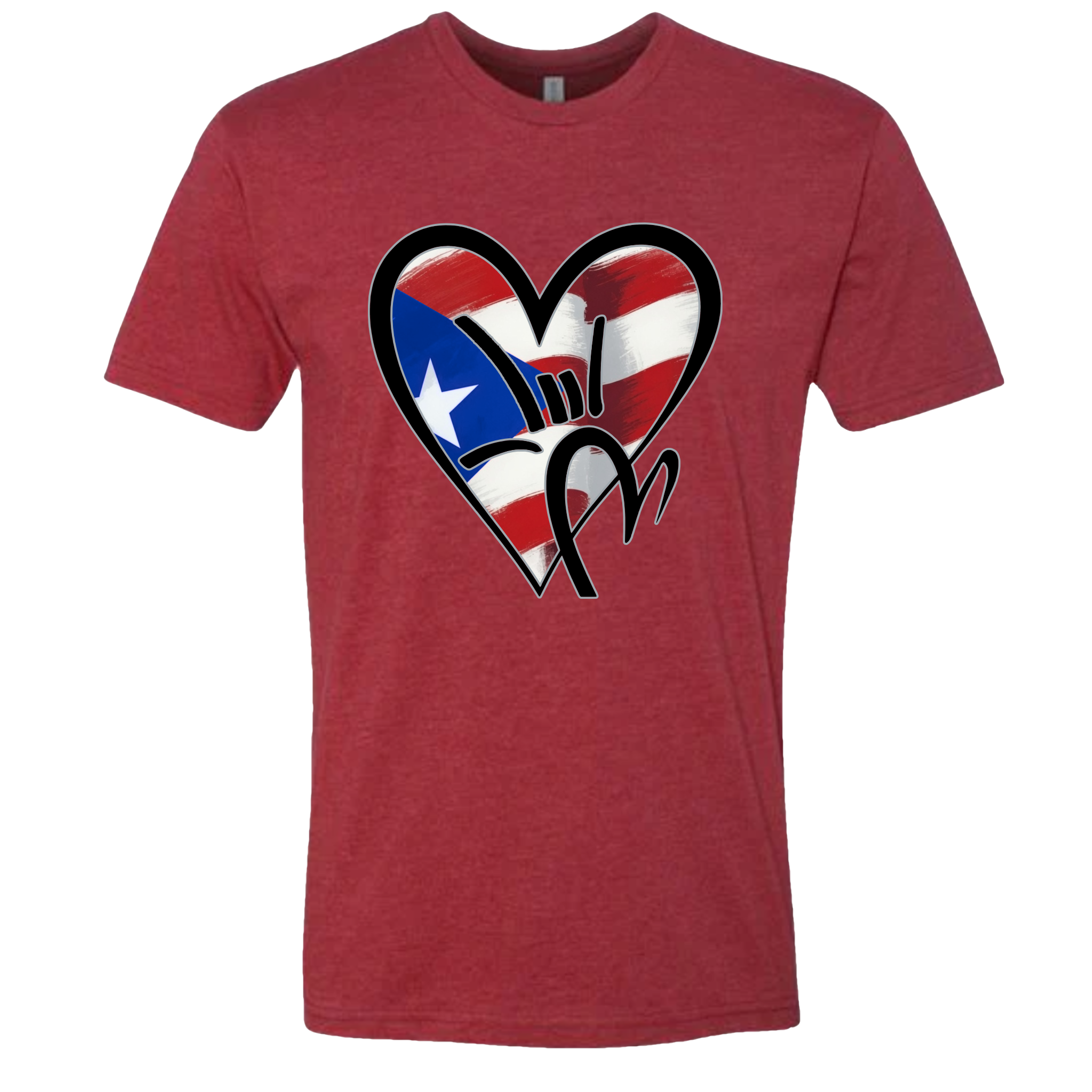 Puerto Rico Flag ILY HEART T-Shirt