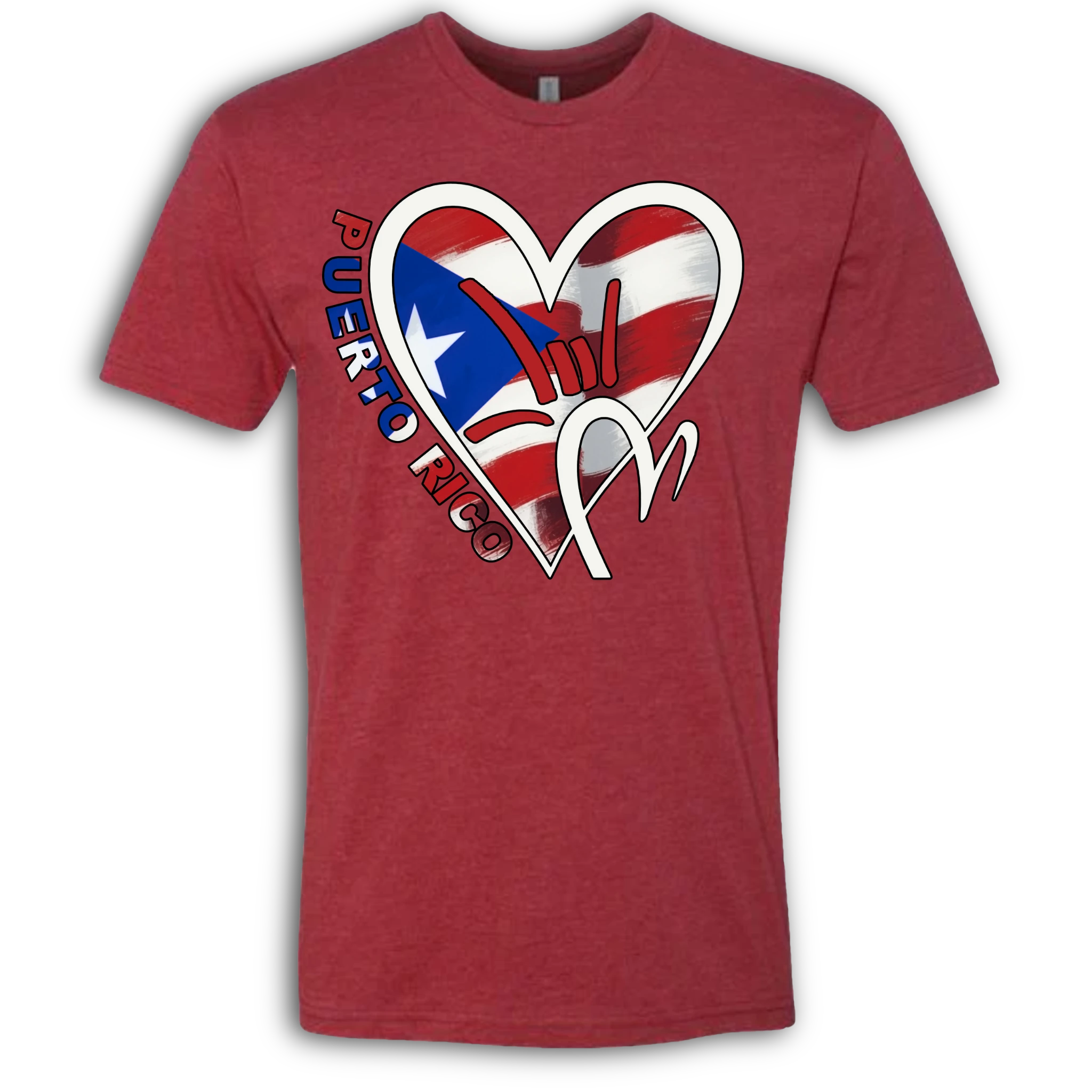 Puerto Rico Flag ILY HEART T-Shirt
