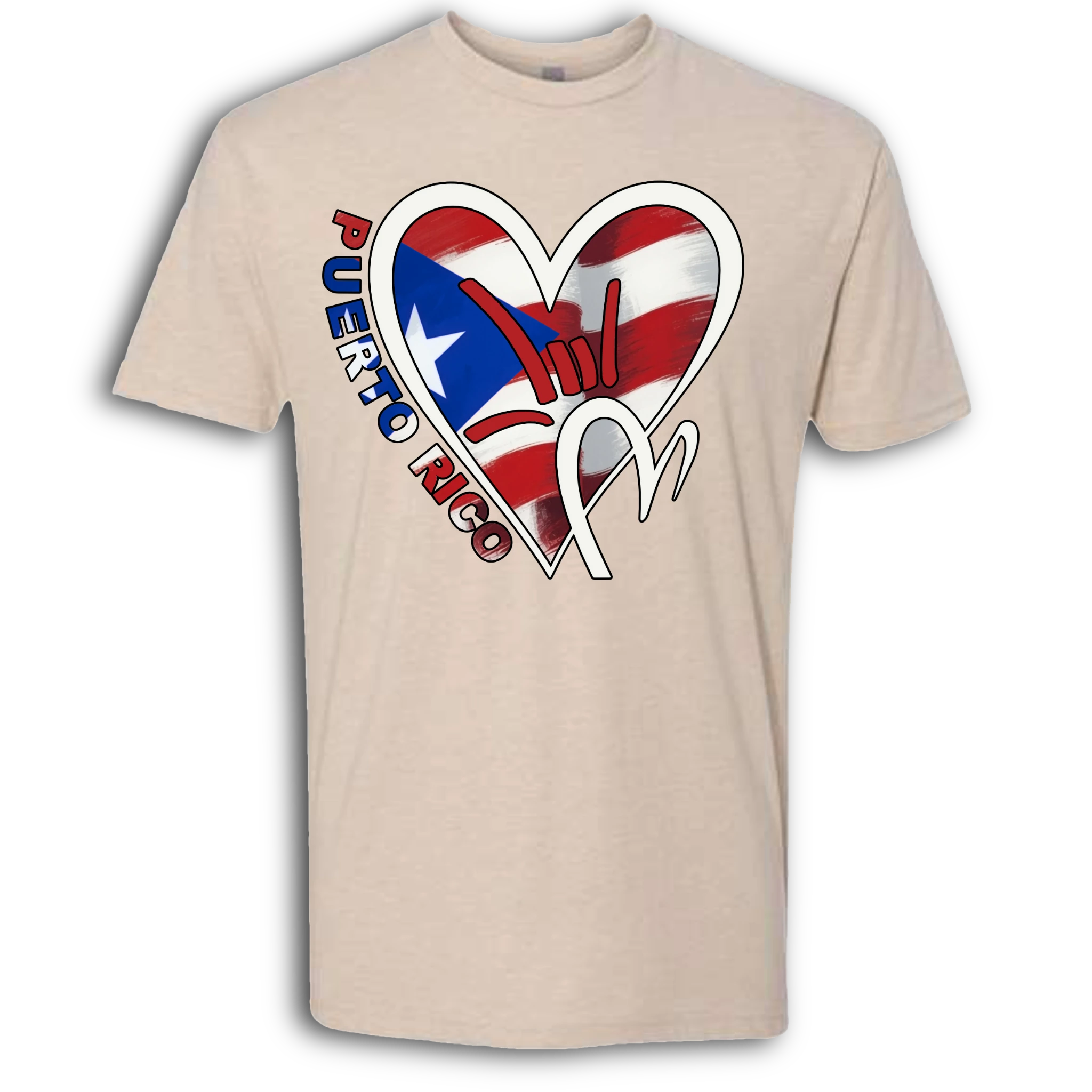 Puerto Rico Flag ILY HEART T-Shirt