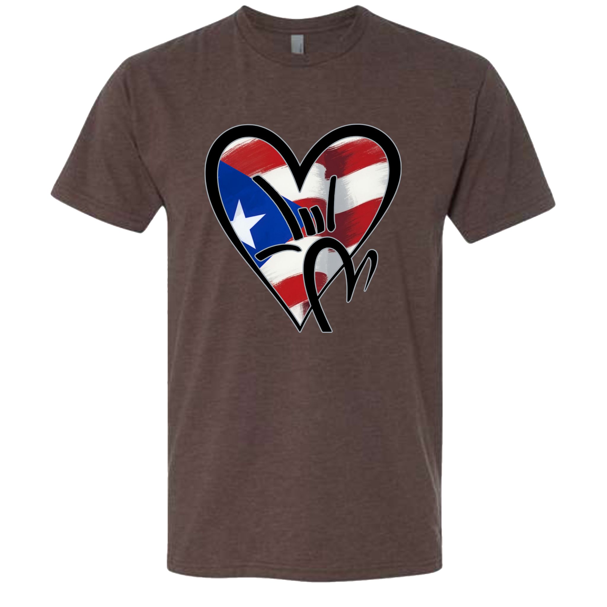Puerto Rico Flag ILY HEART T-Shirt