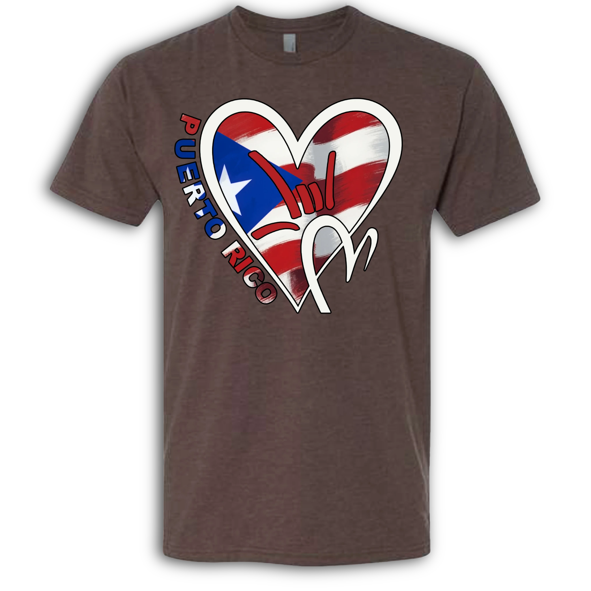 Puerto Rico Flag ILY HEART T-Shirt