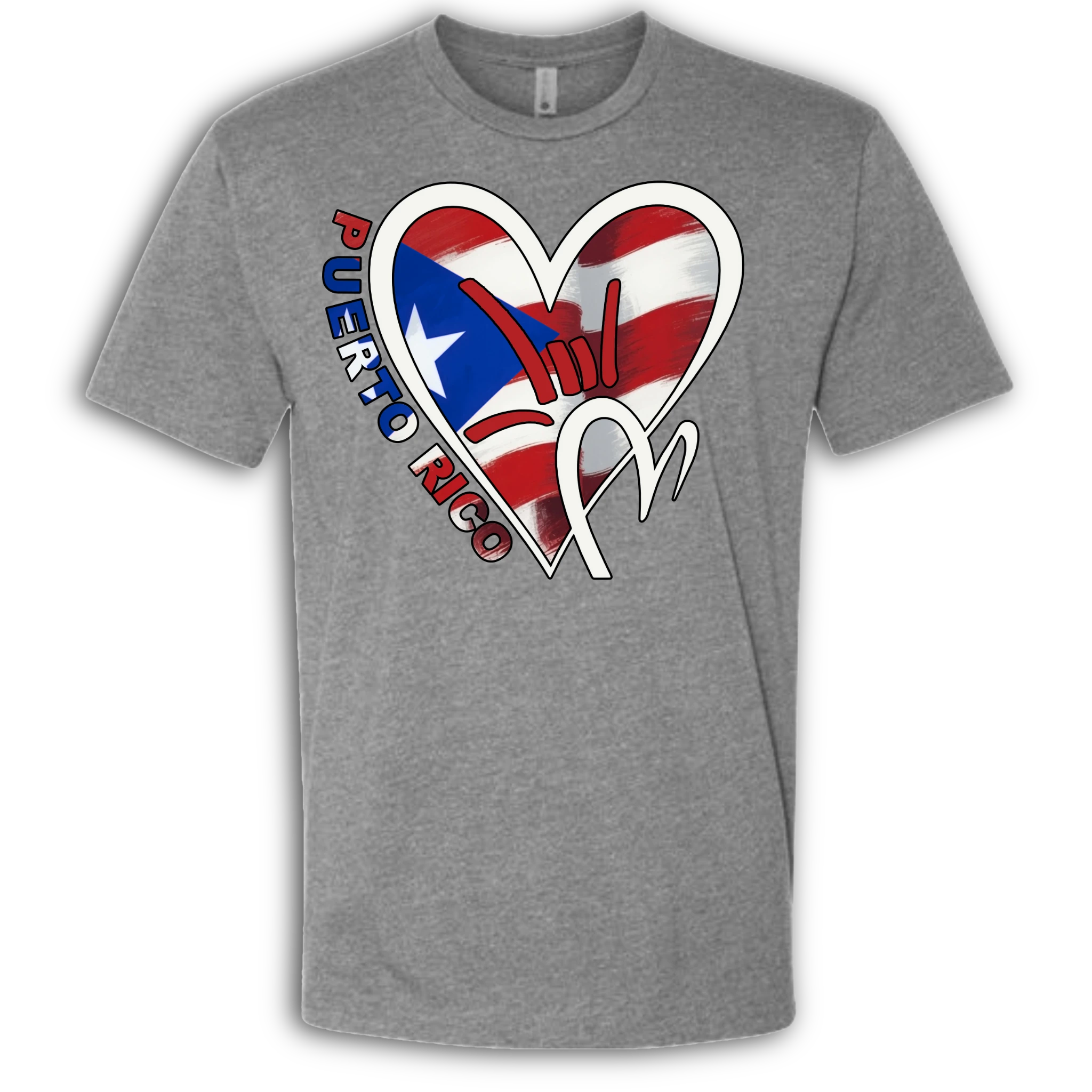 Puerto Rico Flag ILY HEART T-Shirt