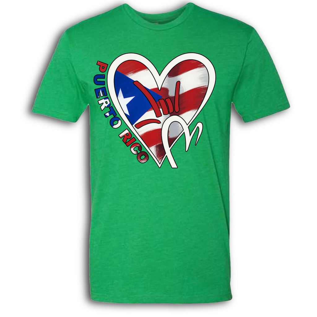 Puerto Rico Flag ILY HEART T-Shirt