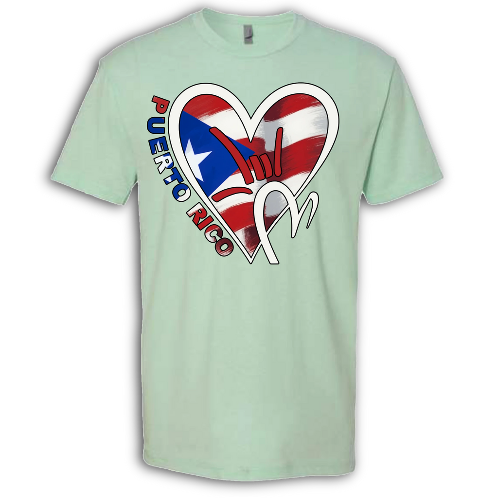 Puerto Rico Flag ILY HEART T-Shirt