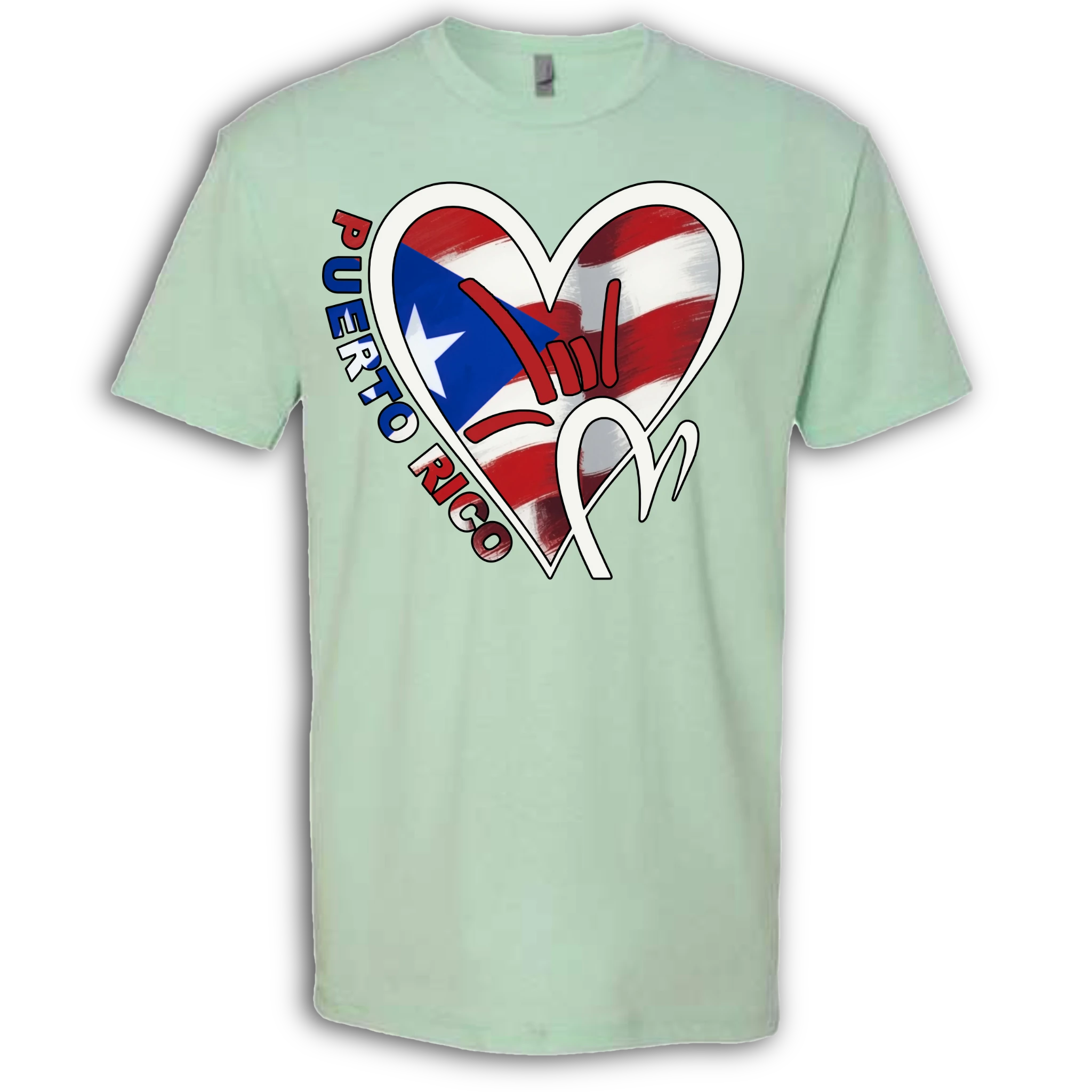 Puerto Rico Flag ILY HEART T-Shirt