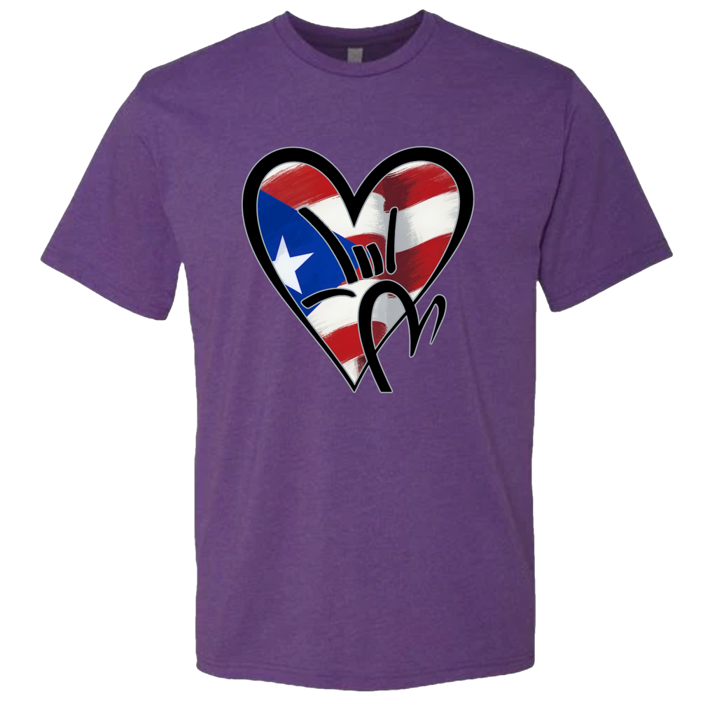 Puerto Rico Flag ILY HEART T-Shirt