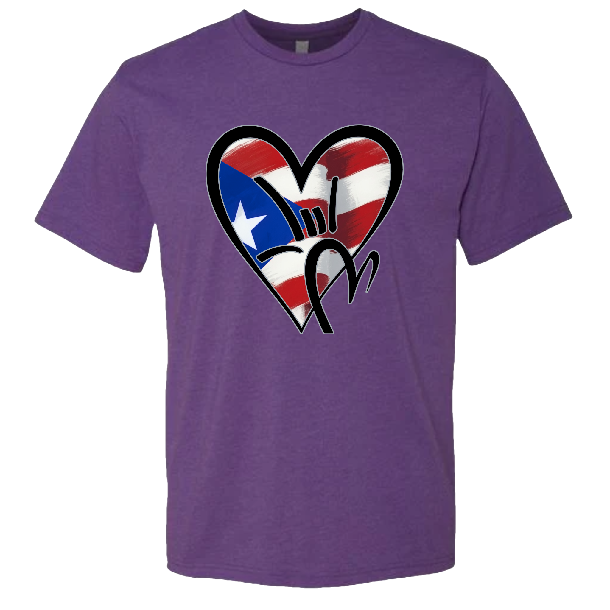 Puerto Rico Flag ILY HEART T-Shirt