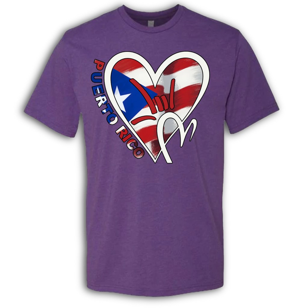 Puerto Rico Flag ILY HEART T-Shirt