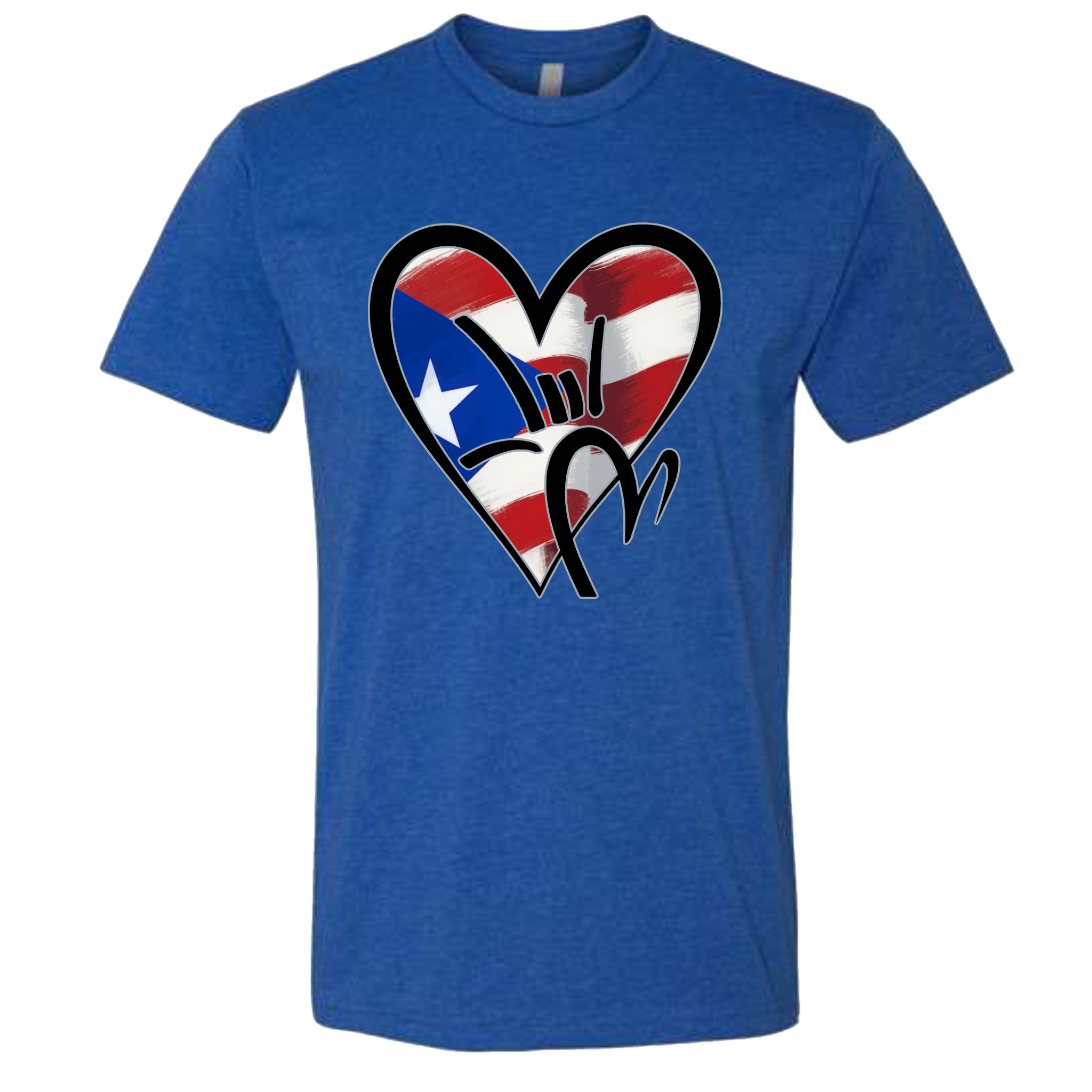 Puerto Rico Flag ILY HEART T-Shirt