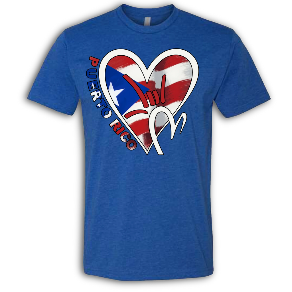 Puerto Rico Flag ILY HEART T-Shirt