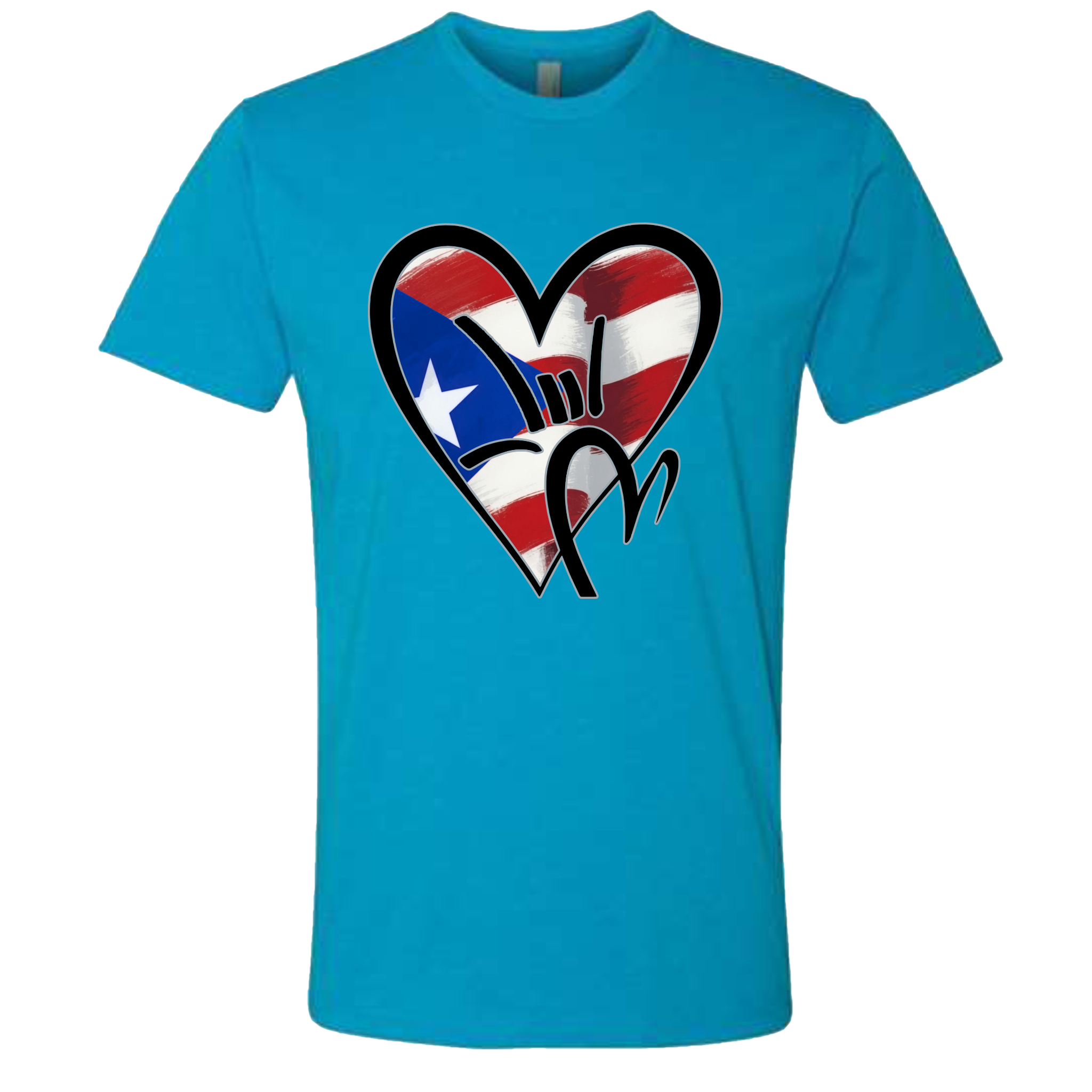 Puerto Rico Flag ILY HEART T-Shirt
