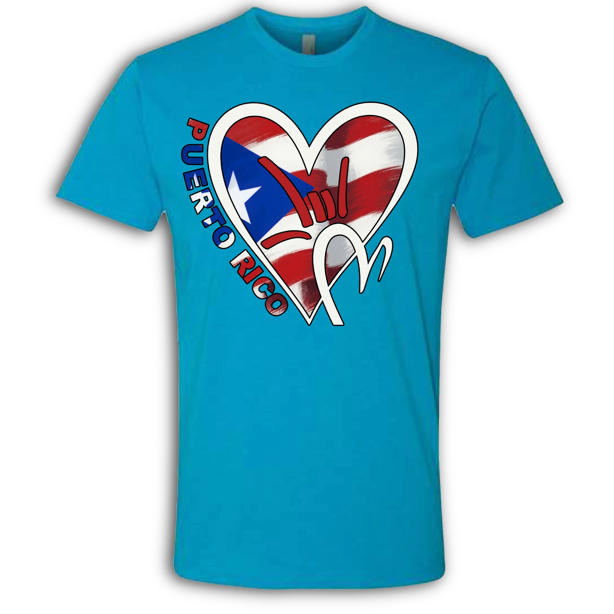 Puerto Rico Flag ILY HEART T-Shirt