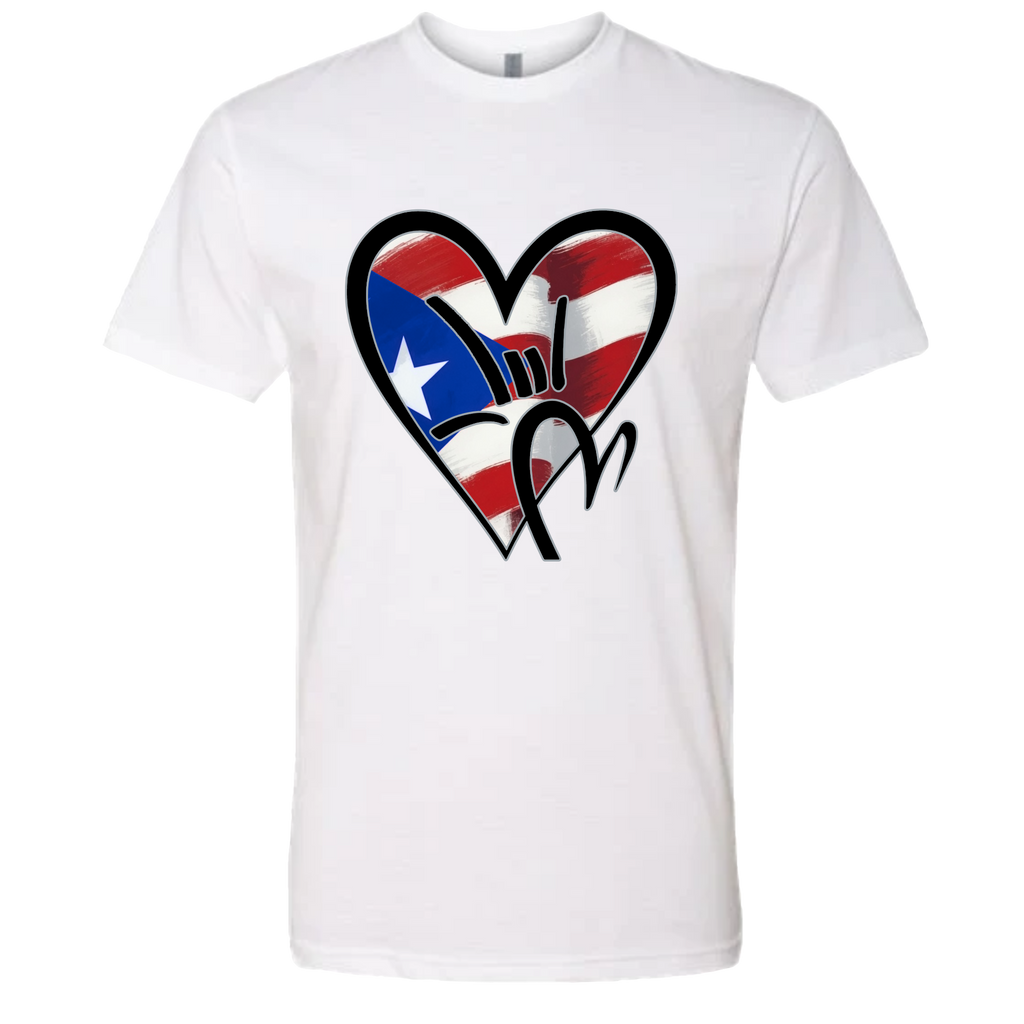 Puerto Rico Flag ILY HEART T-Shirt