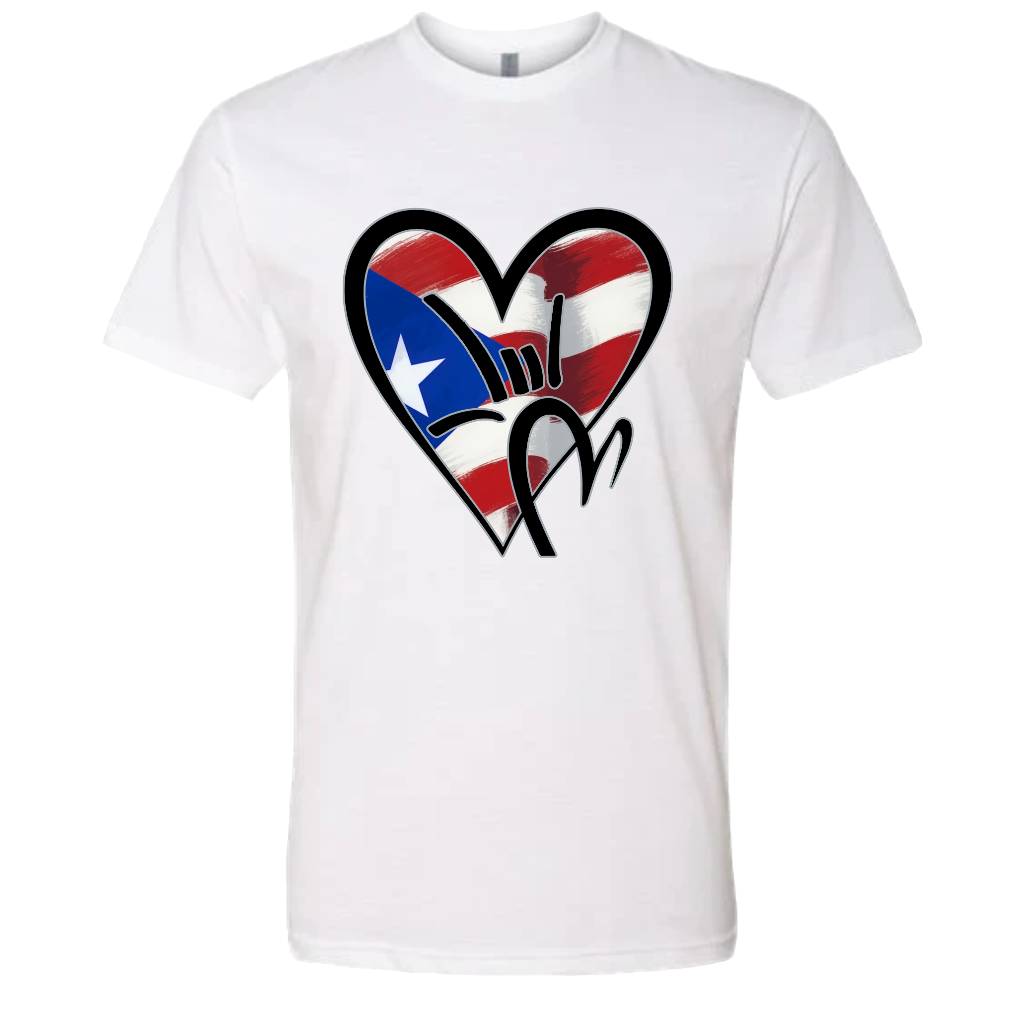 Puerto Rico Flag ILY HEART T-Shirt