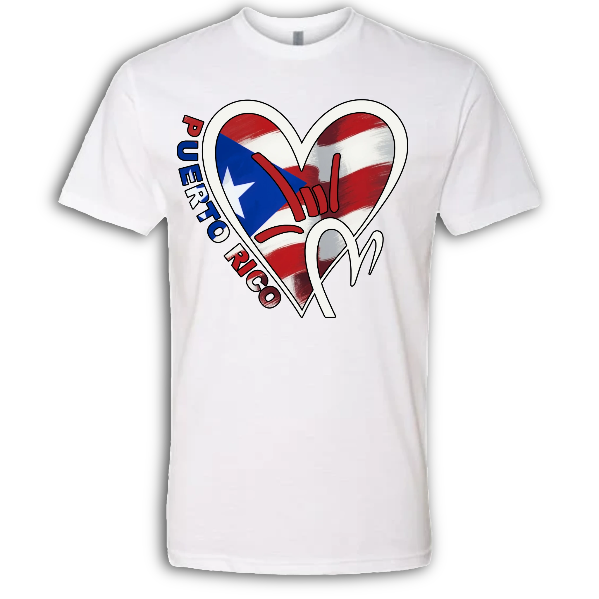 Puerto Rico Flag ILY HEART T-Shirt