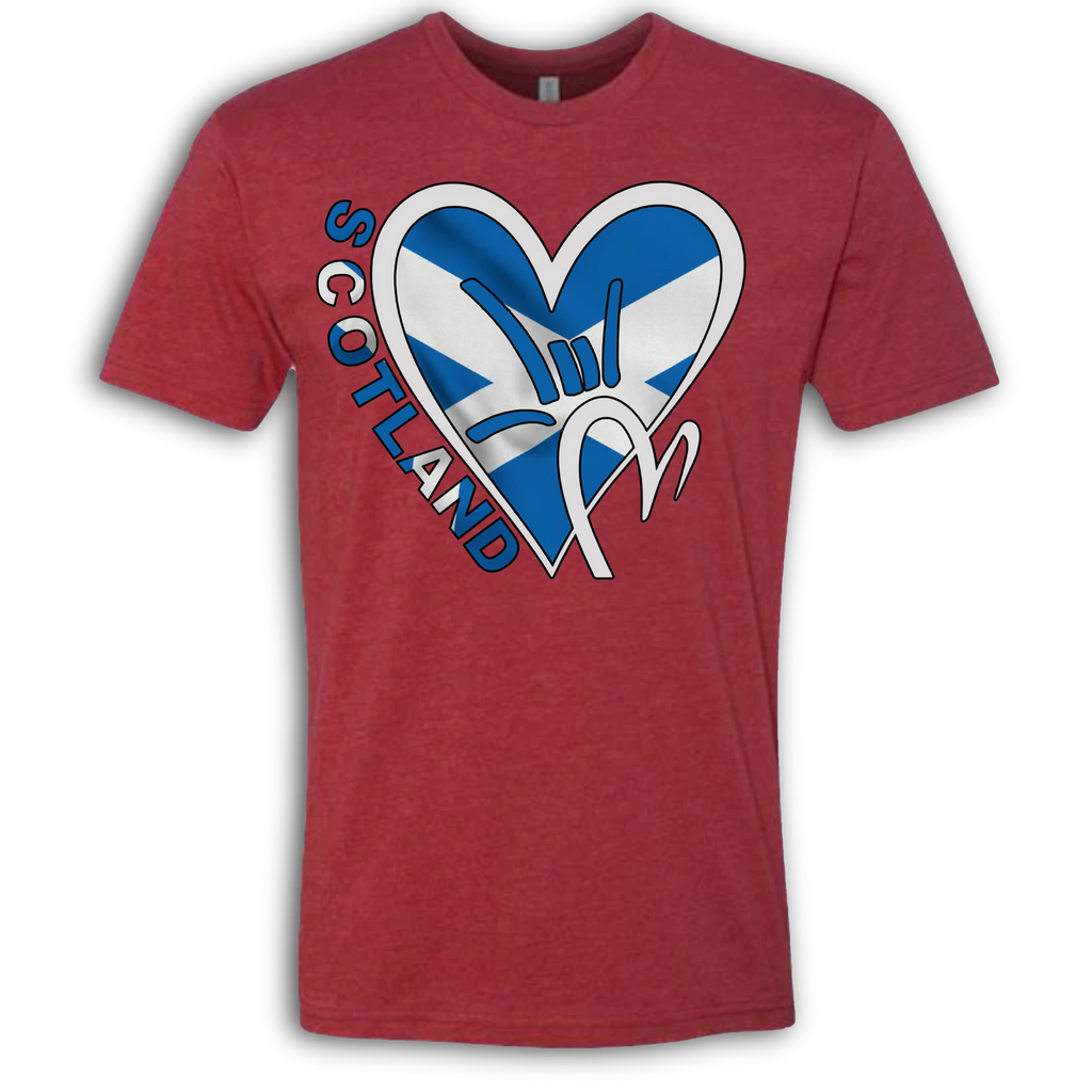 Scotland Flag ILY HEART T-Shirt