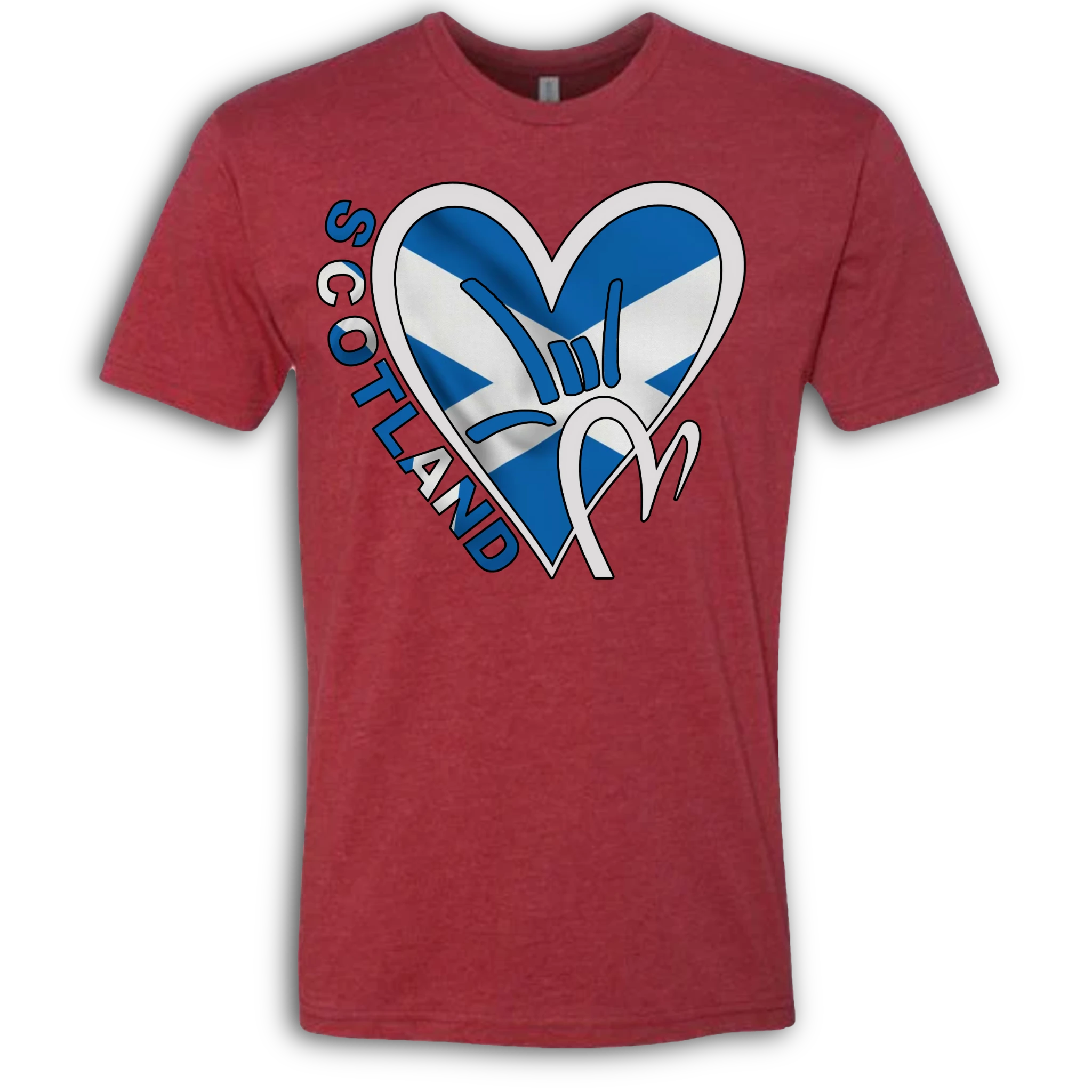 Scotland Flag ILY HEART T-Shirt