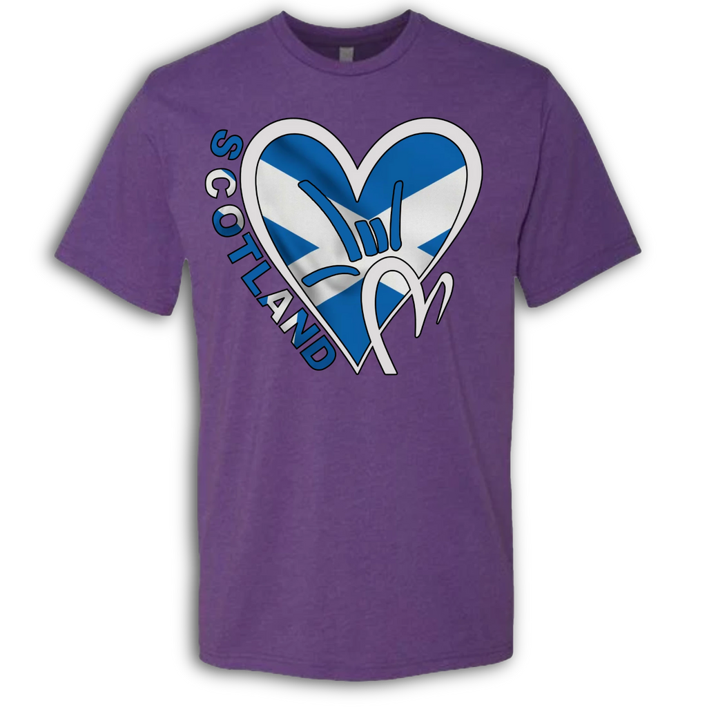 Scotland Flag ILY HEART T-Shirt