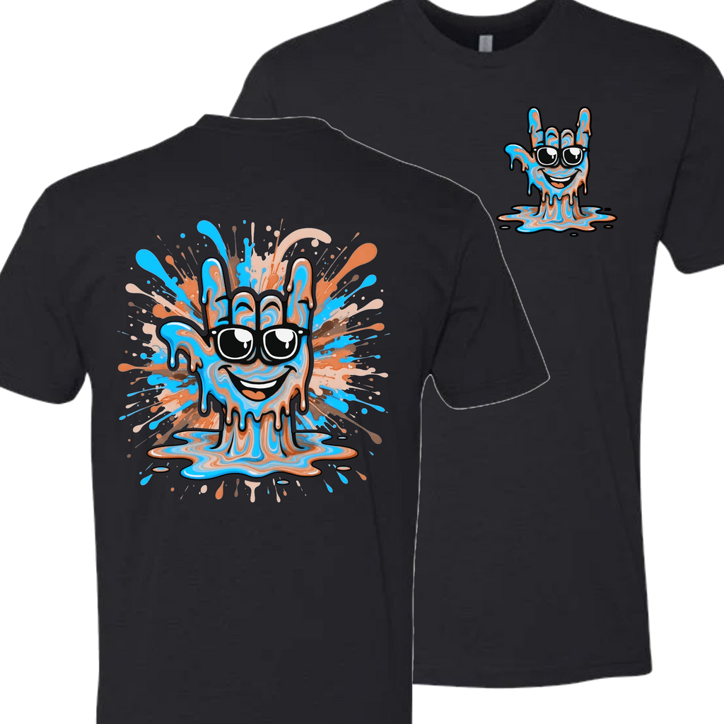 ASL Splash Face Brown T-Shirt