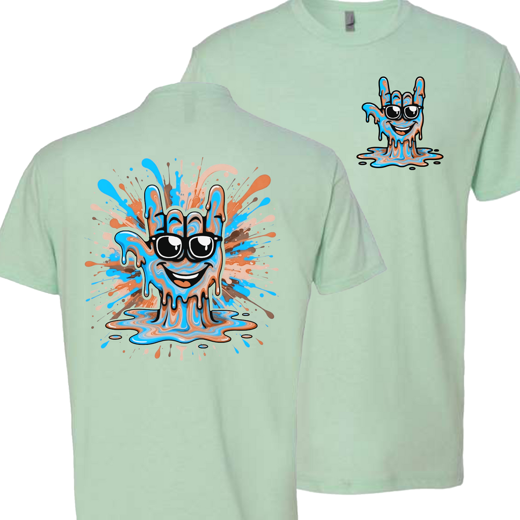 ASL Splash Face Brown T-Shirt