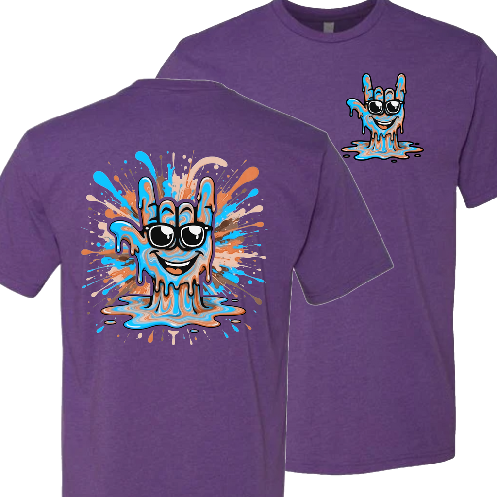 ASL Splash Face Brown T-Shirt
