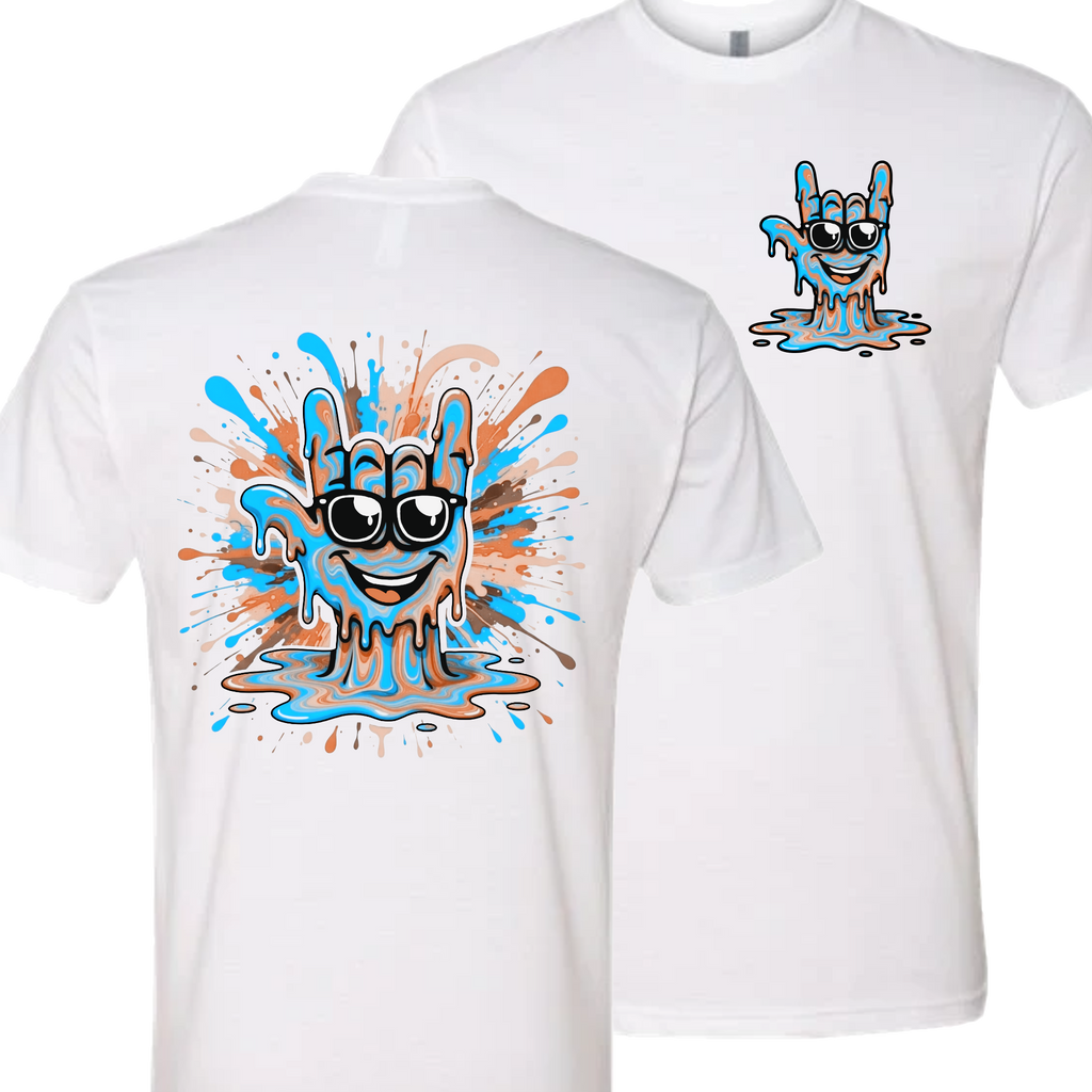 ASL Splash Face Brown T-Shirt