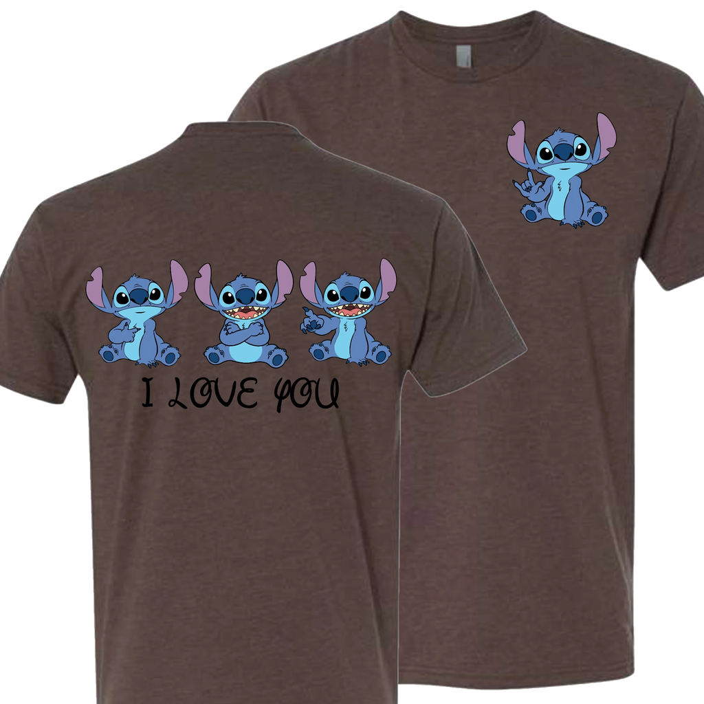 Stitch ILY I Love You Crew Shirt