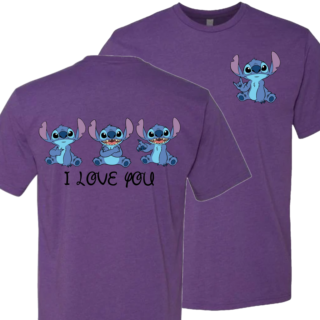 Stitch ILY I Love You Crew Shirt