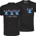Stitch ILY I Love You V-Neck Shirt (MEN)