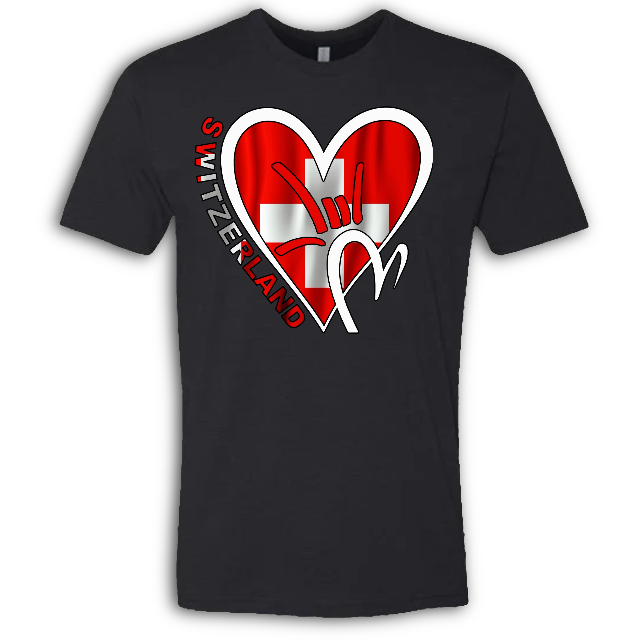 Switzerland Flag ILY HEART T-Shirt