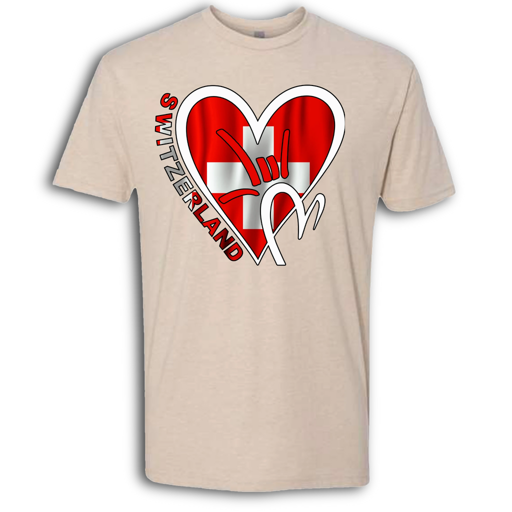 Switzerland Flag ILY HEART T-Shirt