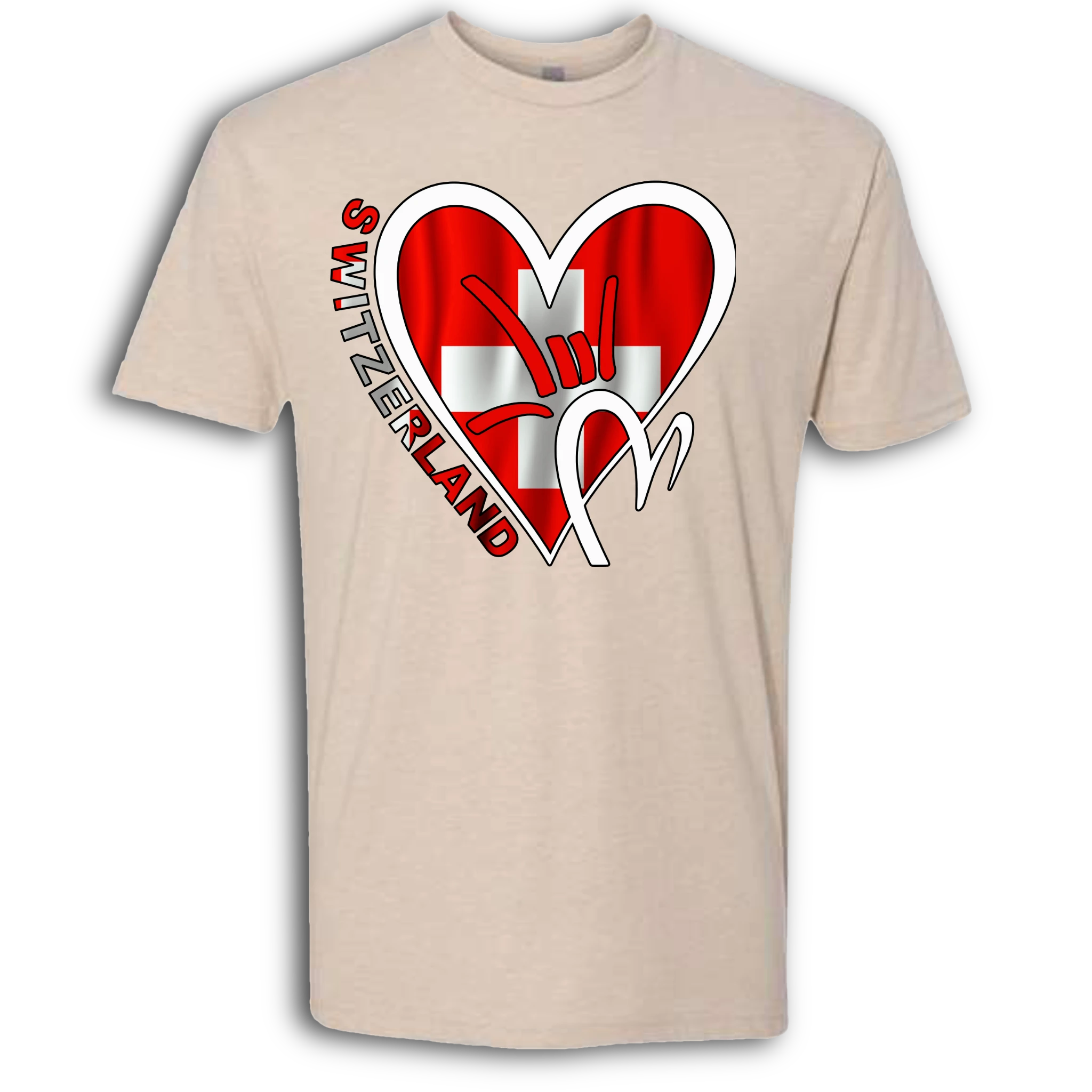 Switzerland Flag ILY HEART T-Shirt