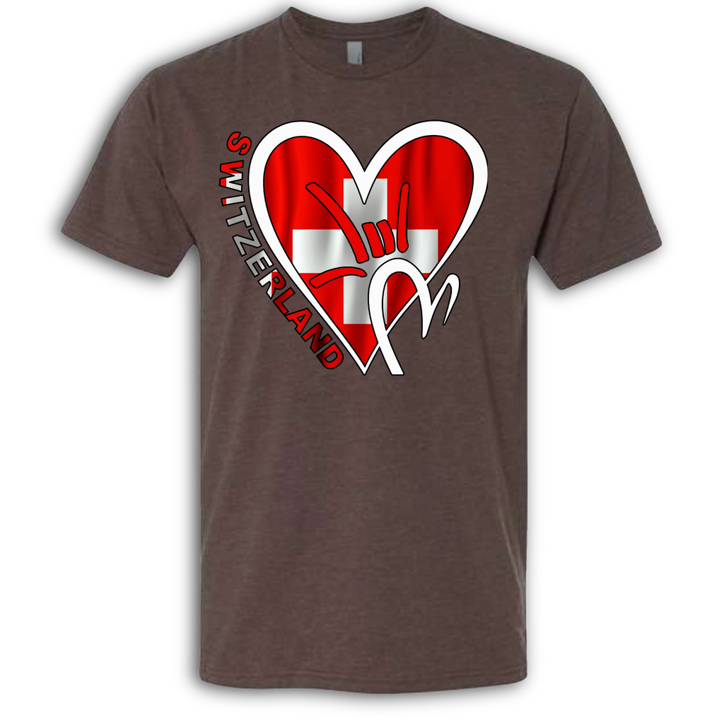 Switzerland Flag ILY HEART T-Shirt