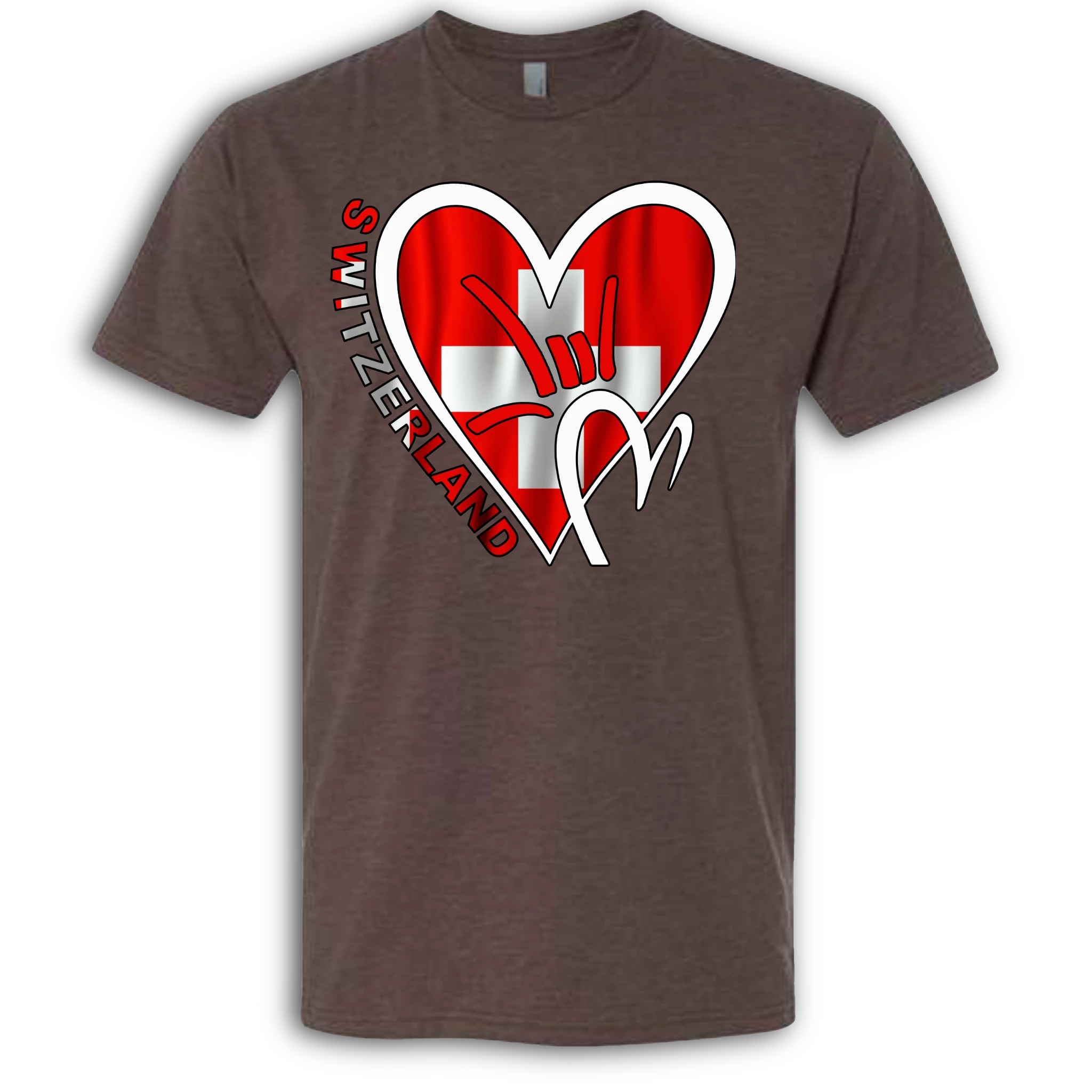 Switzerland Flag ILY HEART T-Shirt