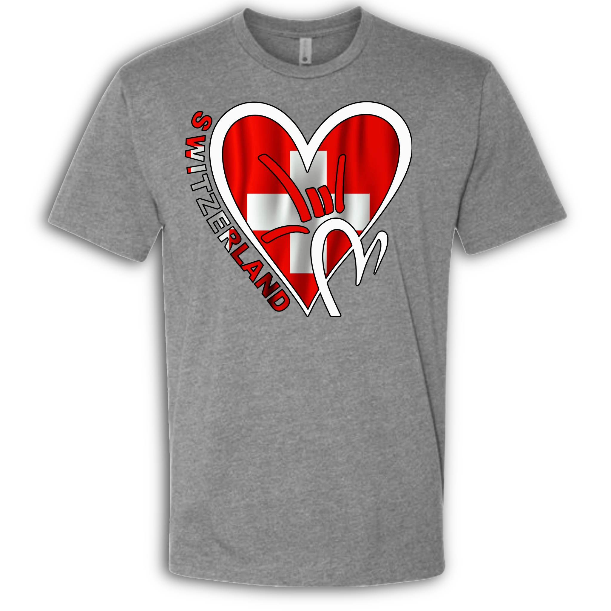 Switzerland Flag ILY HEART T-Shirt