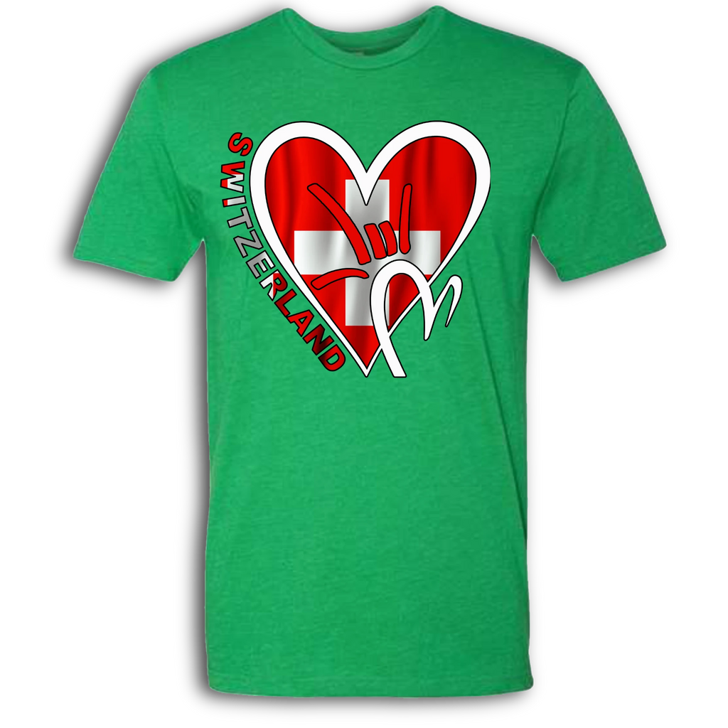 Switzerland Flag ILY HEART T-Shirt