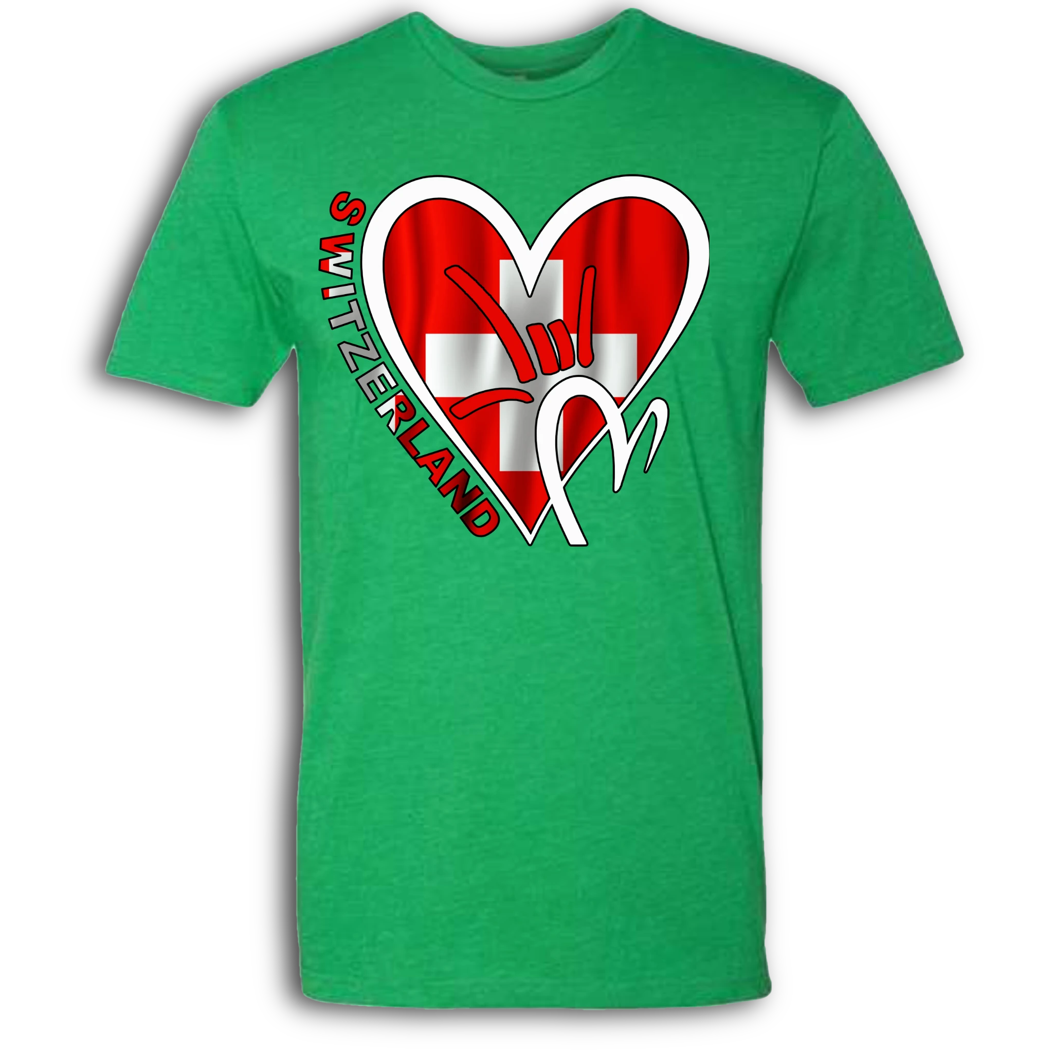 Switzerland Flag ILY HEART T-Shirt