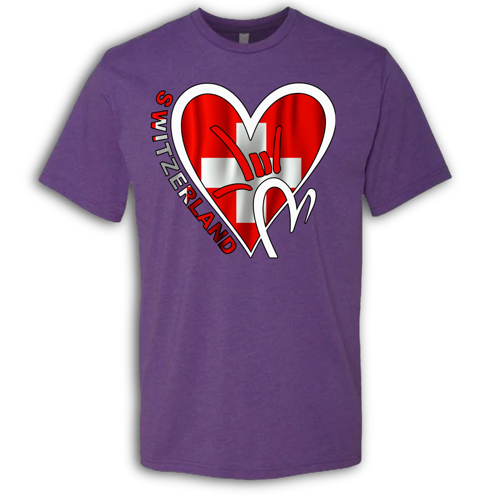 Switzerland Flag ILY HEART T-Shirt