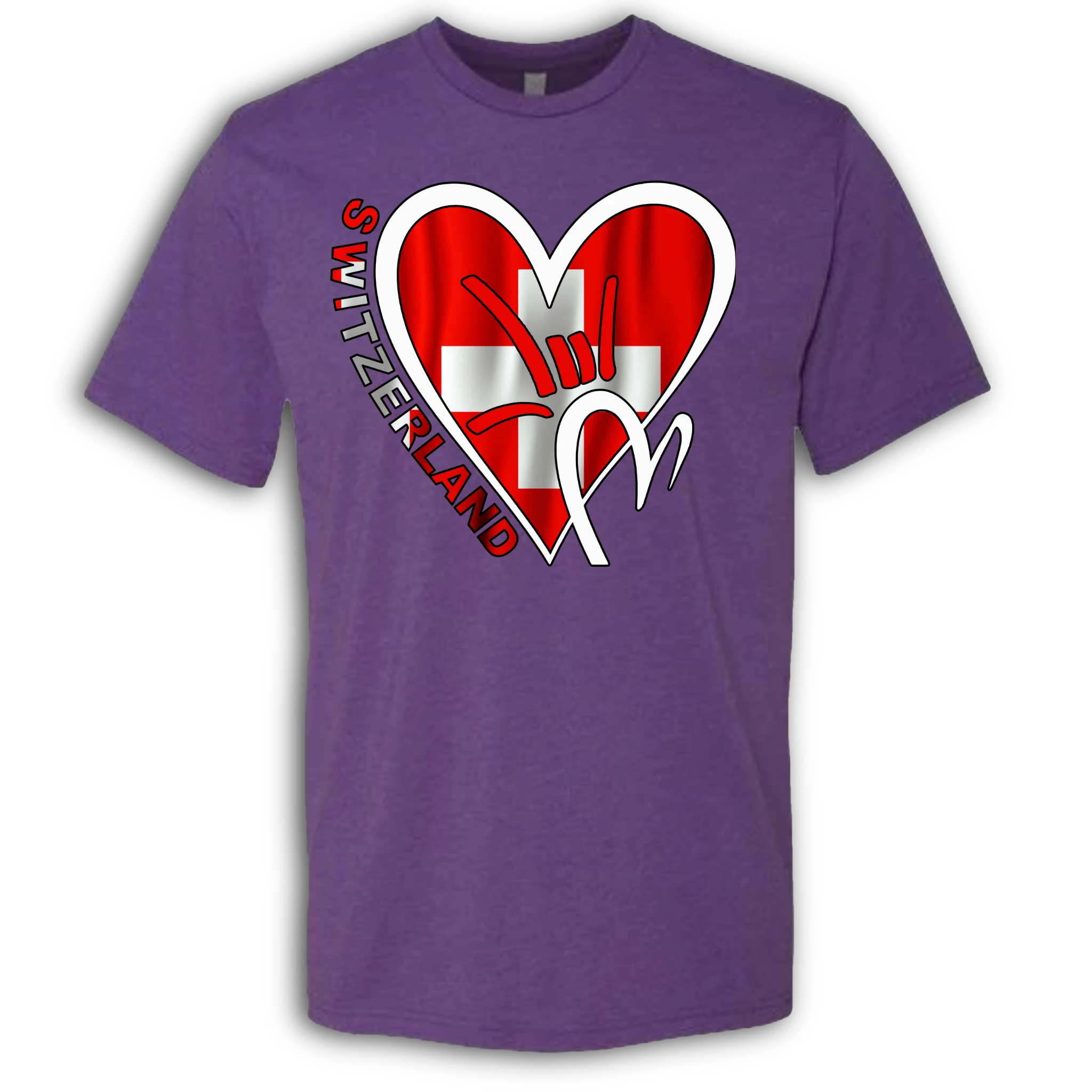 Switzerland Flag ILY HEART T-Shirt