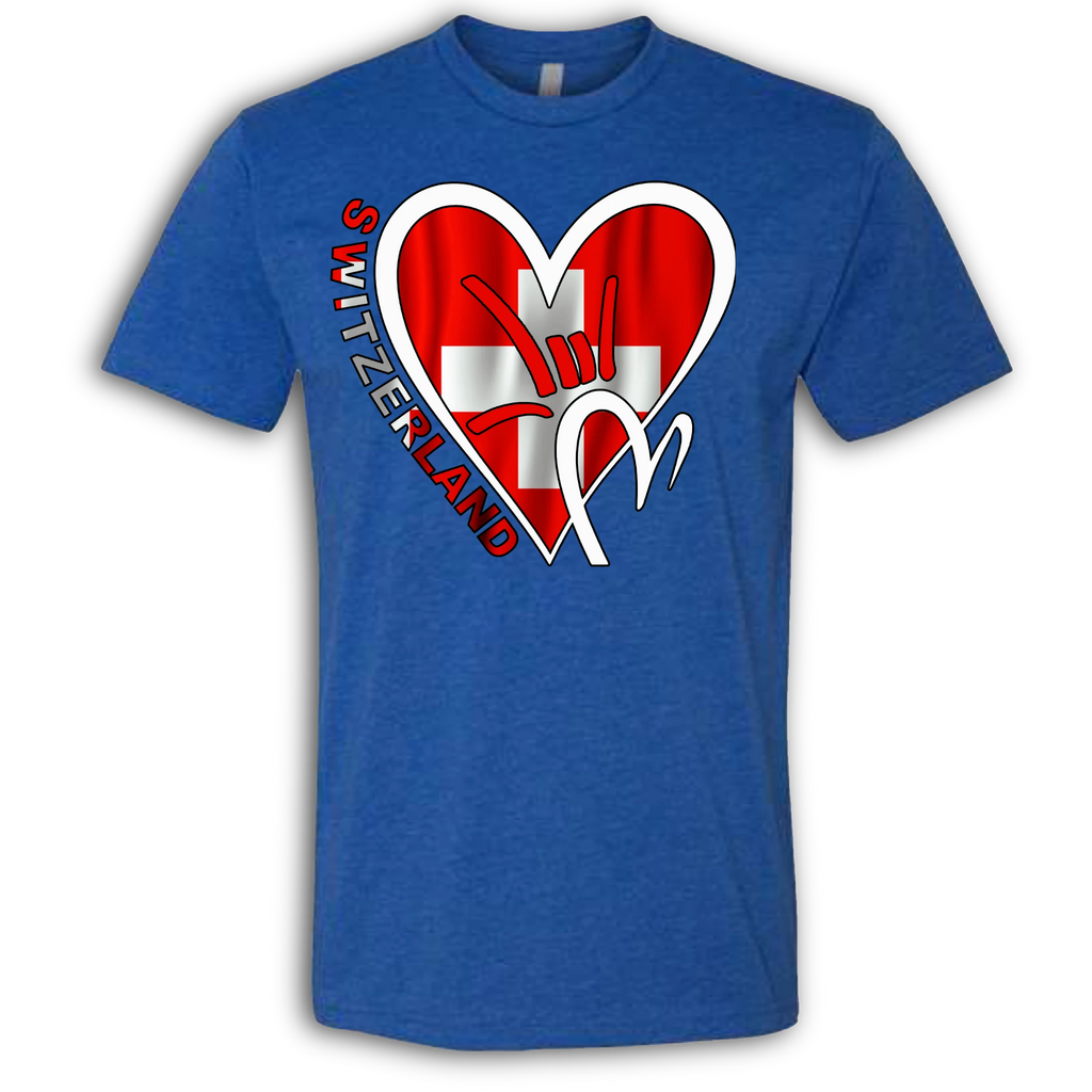 Switzerland Flag ILY HEART T-Shirt